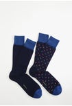 Polka Dot Organic Cotton Short Socks Duo Pack