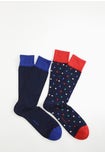 Organic Cotton Playing Card Short Socks Duo Pack