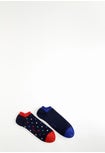 Organic Cotton Playing Card Sneaker Socks Duo Pack