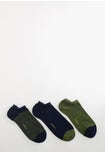 Stretch Cotton Sneaker Socks Colours Tripack