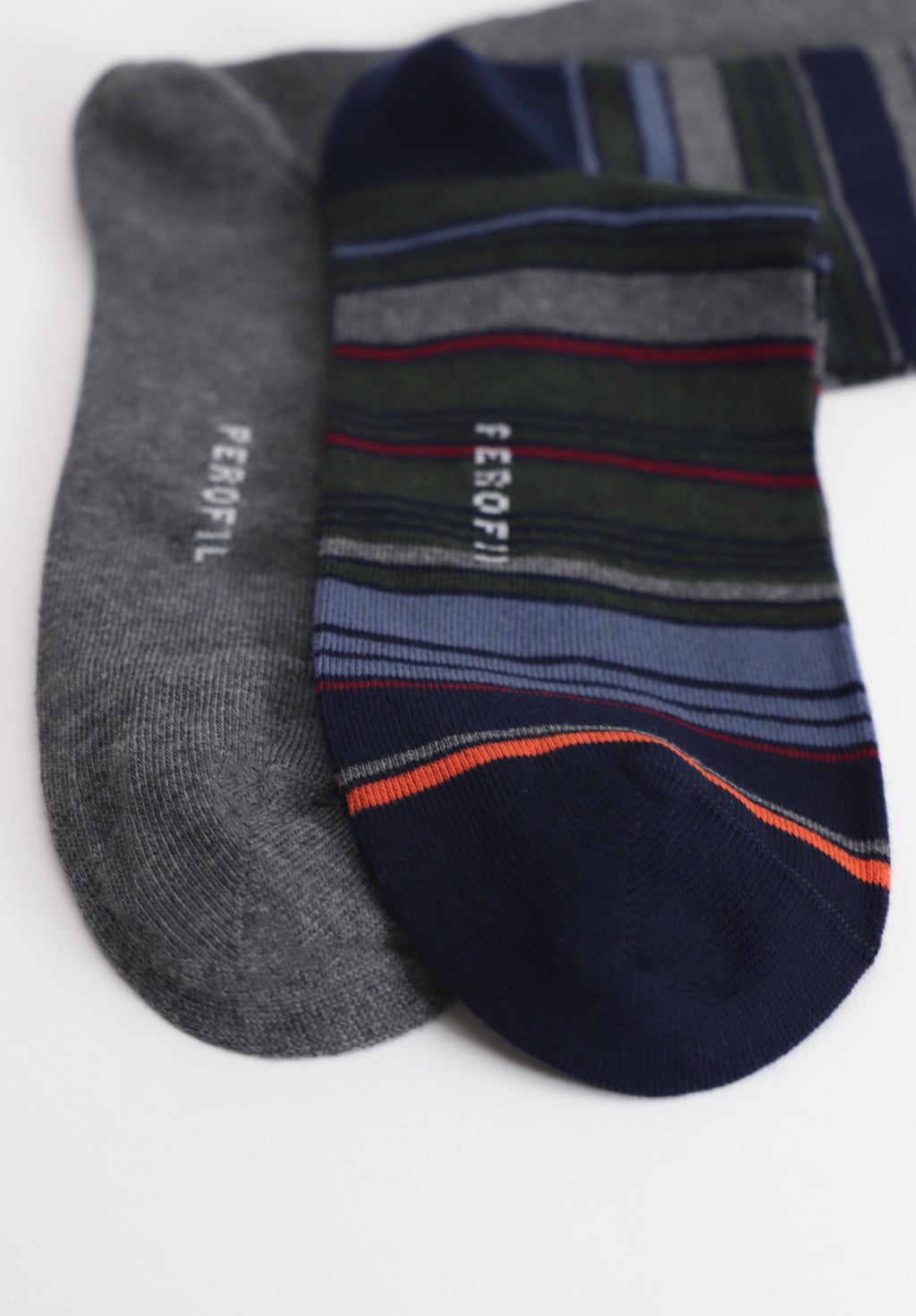 Winter Cotton Long Socks with Stripes Pattern Bipack