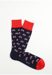 Elasticized Mercerized Cotton Bike Pattern Short Socks