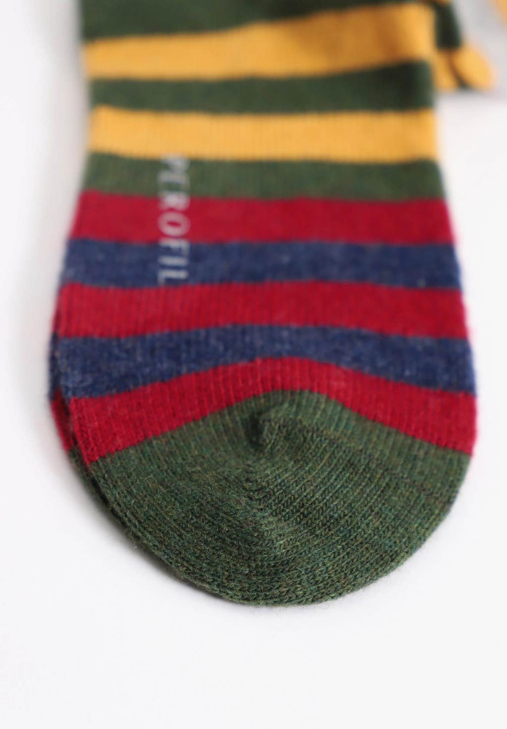Wool and Cashmere Long Socks Maxi Stripe