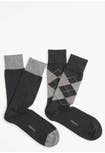 Calza Corta in Cotone Invernale disegno Rombi Bipack