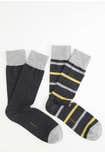 Calza Corta in Cotone Invernale disegno Righe Bipack