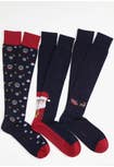 Calza Lunga in Cotone Invernale Natale Tripack