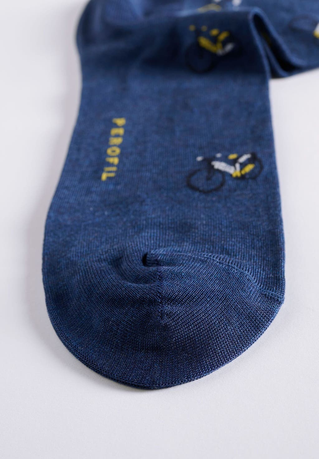 Mercerized Stretch Cotton Bikes Pattern Short Socks