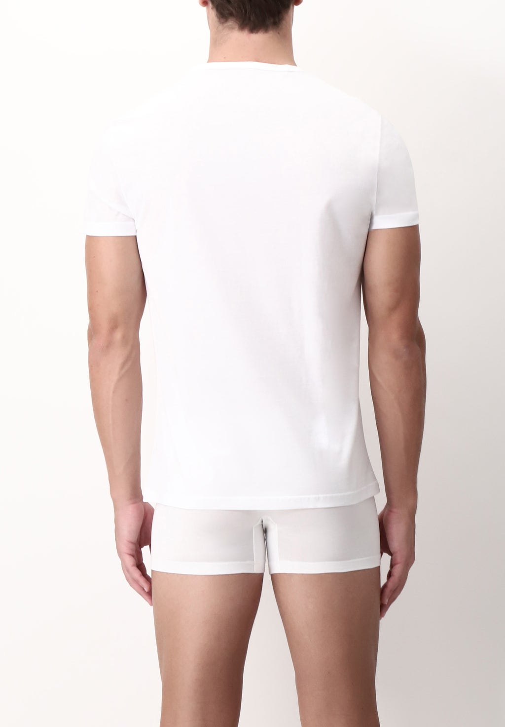 Crew-neck T-shirt in double mercerized cotton Active Pearl