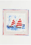 Cotton Handkerchief Boat Print