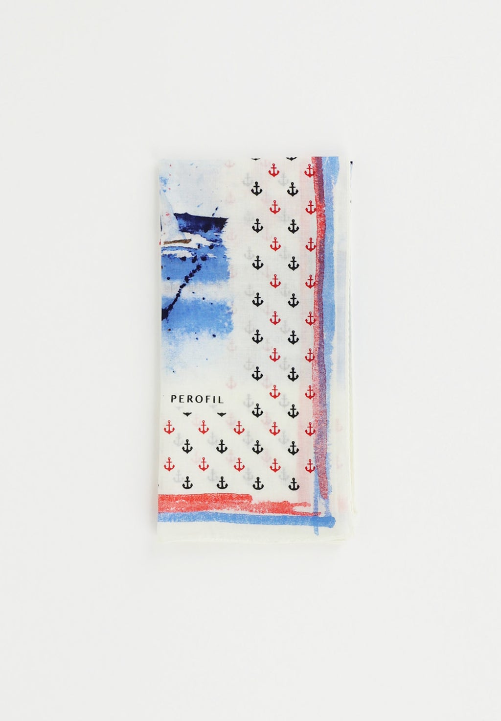 Cotton Handkerchief Boat Print