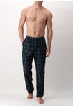 Long coloured flannel trousers