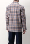 Long open checked flannel pyjamas with buttons