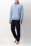 Henley long winter cotton cuffed pyjamas