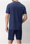 Short Cotton Tie Print Pyjamas