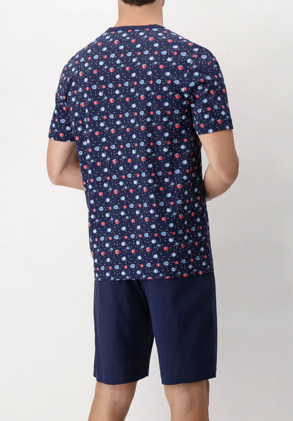 Serafino Short Cotton Aquarium Print Pyjamas