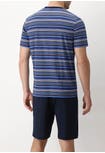 Serafino Short Mercerised Cotton Striped Pyjamas