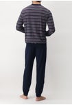 Serafino Long Cotton Striped Pyjamas