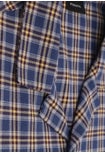 Multicoloured Checked Cotton Flannel Long Open Pyjamas