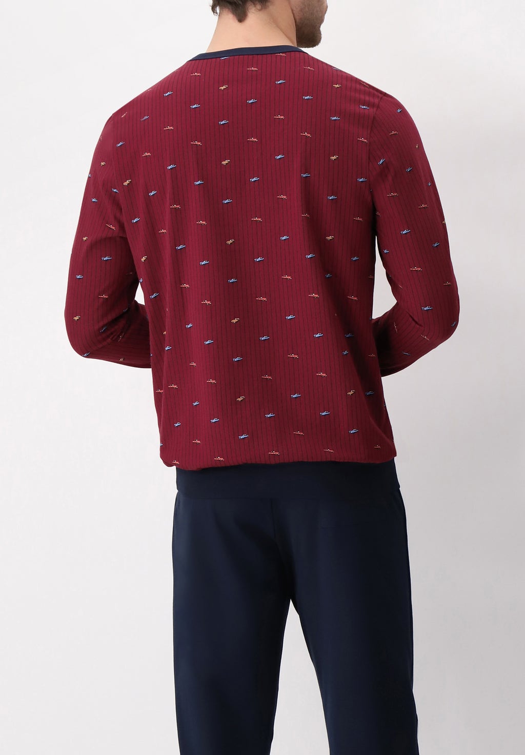 Warm Cotton Long Pyjamas with Car Print
